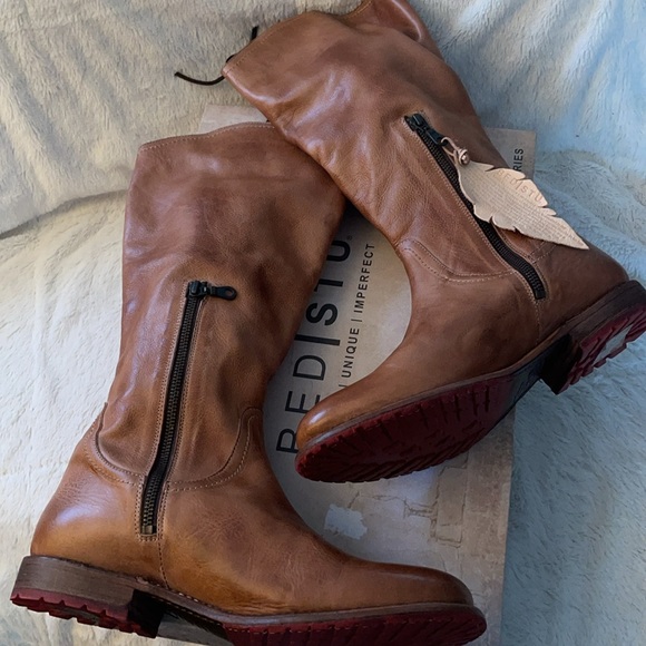 NWT BED|STU Janina Tan Flamingo Leather Boot - Picture 10 of 12